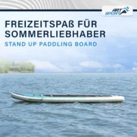 placă de stand up paddle set complet | juskys | blue wave | sup gonflabil cu vâsle, geantă, lesă și accesorii