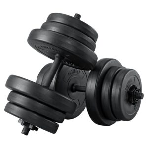 Set de gantere 40 kg | Juskys | Gantere cu mânere antiderapante și greutăți în 3 clase de greutate