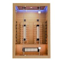 Saună cu infraroșu Kiruna 130 Premium | Juskys | 130x105cm 190cm Tehnologie duală 2 persoane