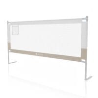 Bară de pat pentru bebeluși Jaron | Juskys | Bej | 200 cm | Protecție de pat pliabilă și reglabilă pe înălțime