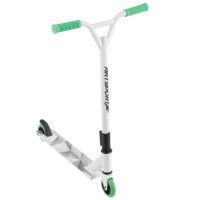 Trotinetă tur de forță pentru copii | Juskys | Verde, Alb | Trotinetă tur de forță cu ghidon rotativ la 360° și roți de 100 mm