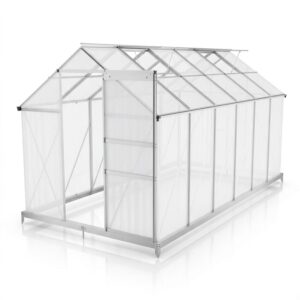 Seră din aluminiu cu fundație | Juskys | 7,2 m² | Prelungește sezonul de grădinărit de primăvară până în toamnă