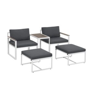 Set de mobilier de grădină cu canapele Bari | Juskys | Salon de grădină modern din metal și poliwood