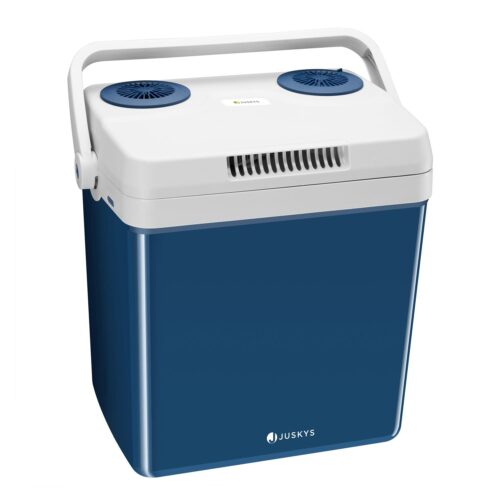 Ladă frigorifică Polul Nord | Juskys | Albastră | 32 L | Ladă frigorifică electrică cu conexiune convenabilă de 12 V și 230 V