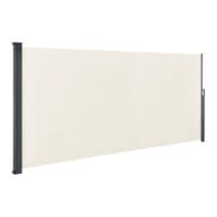 Copertină laterală Dubai | Juskys | Bej | 500 x 160 cm | Ecran extensibil pentru intimitate, grădină și terasă