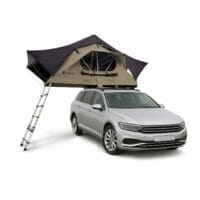 Cort de acoperiș Lago pentru 2-3 persoane | Juskys | 120 x 210 cm | negru, kaki | Cort de acoperiș auto pentru camping și excursii cu mașina