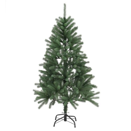 Brad de Crăciun artificial Talvi | Juskys | Verde | 140 cm | Brad de Crăciun din PE verde cu suport metalic negru