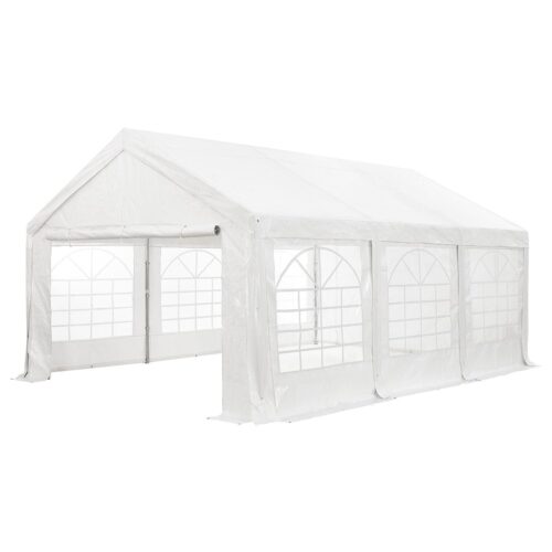 Cort de petrecere pentru evenimente de gală | Juskys | 4 x 6 m | Pavilion mare pentru petreceri în aer liber, în grădină