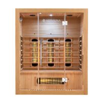 Saună cu infraroșu Kiruna 160 | Juskys | 160x105cm 190cm Tehnologie duală 3 persoane