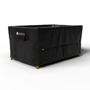 Husă pentru mobilier de grădină CoverSafe Pro | Juskys | 150 x 90 x 75 cm | Husă robustă și impermeabilă cu fantă de ventilație
