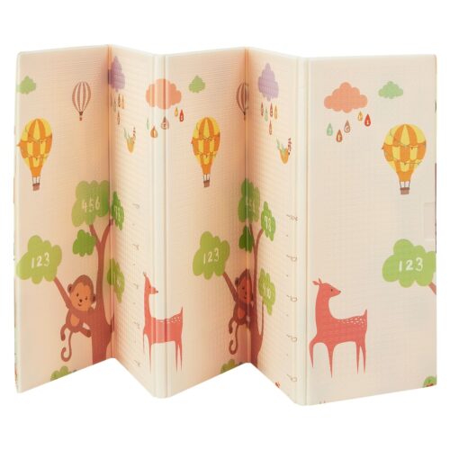 Covoraș de joacă 180 x 200 cm cu diverse motive cu animale | Juskys | Stella | Covoraș de târâre pentru bebeluși și copii mici - extra moale și ușor de curățat