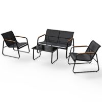 bild_1_6c52cc17-27f8-495a-82b6-6102c019a5d0.jpg Set de mobilier de grădină Genoa, 4 piese | Juskys | Antracit | cu cotiere | Grup de ședere de grădină rezistent la intemperii, cu masă și bancă