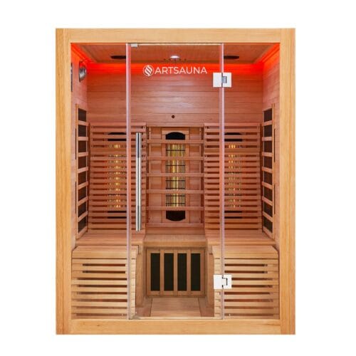 Cabină cu infraroșu Helsinki 150 | Juskys | 150x150cm 190cm Tehnologie duală 2-3 persoane