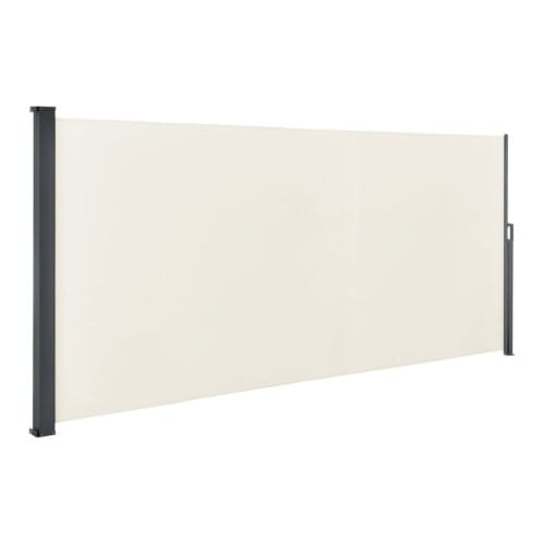 Copertină laterală Dubai | Juskys | Bej | 500 x 180 cm | Ecran extensibil pentru intimitate, grădină și terasă