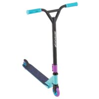 Trotinetă tur de forță pentru copii | Juskys | Albastru, Mov | Trotinetă tur de forță cu ghidon rotativ la 360° și roți de 100 mm