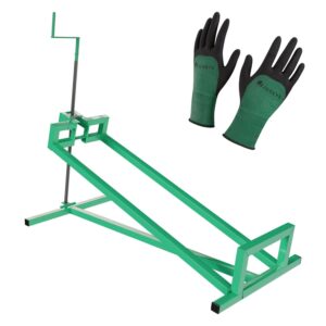 Ridicare tractor de gazon până la 400 kg | Juskys | Green | Dispozitiv de ridicare pentru ridicarea mașinilor de tuns iarba - incl. mănuși