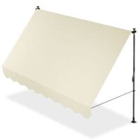Copertină Juskys Cape Town cu prindere manuală | 300x120 cm | Bej | Parasolar reglabil pe înălțime, rezistent la UV, disponibil în 6 lățimi