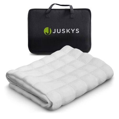 Pătură ponderată 135x200 cm | Juskys | 7 kg | Pătură terapeutică pentru un somn relaxant și odihnitor