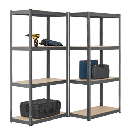 bild_1_9d124c57-f75d-4d52-82cb-d31f5ee37f61.jpg Rafturi Easy Storage, Set de 2, 160 x 80 x 40 cm | Juskys | Gri | 2 Rafturi Metalice Rezistente cu 8 Rafturi | Rafturi Rezistente