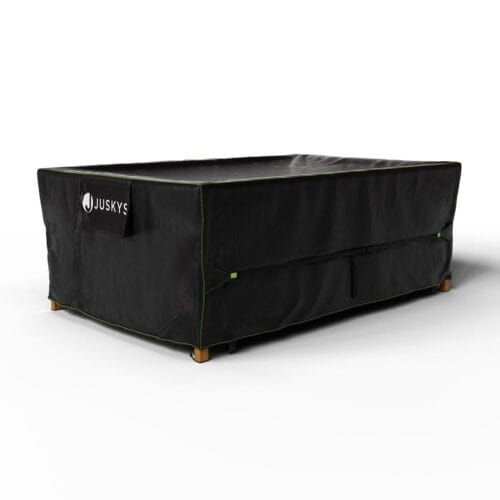 Husă pentru mobilier de grădină CoverSafe Pro | Juskys | 220 x 140 x 75 cm | Husă robustă și impermeabilă cu fantă de ventilație