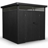 Șopron de grădină metalic Luzern | Juskys | 12 m² | Antracit | Șopron de grădină rezistent la intemperii cu uși cu încuietoare