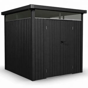 Șopron de grădină metalic Luzern | Juskys | 5,2 m² | Antracit | Șopron de grădină rezistent la intemperii cu uși cu încuietoare