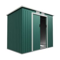 Șopron de grădină metalic | Juskys | Verde închis | M | Șopron de grădină metalic cu cadru de fundație