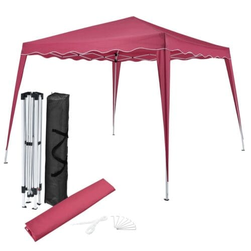 Pavilion pliabil Vivara 3x3 m | Juskys | Bordeaux | Cort pliabil cu geantă de transport, cuie și frânghii