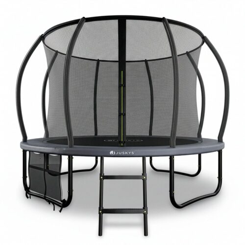 bild_1_d6e2ca9c-c11e-4113-812e-0f7183e4ab01.jpg Trambulina de exterior SkyBounce | Juskys | M | Trambulina robustă de grădină cu plasă de siguranță și husă pentru margini