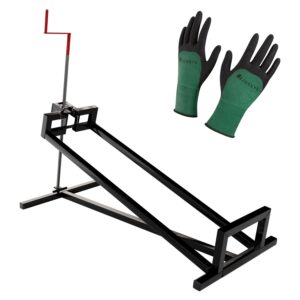 Ridicare tractor de gazon până la 400 kg | Juskys | Negru | Dispozitiv de ridicare pentru ridicarea mașinilor de tuns iarba - incl. mănuși