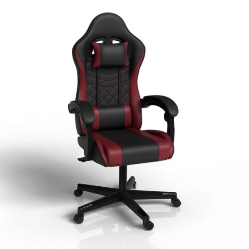 Scaun de gaming HyperSeat | Juskys | Negru/Vintage | Scaun de birou pentru acasă și gaming