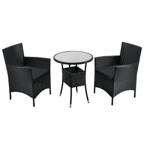 bild_1_f3706126-cc42-4bee-9ee6-fb5522fb05bb.jpg Set balcon Bayamo din poliratan | Juskys | Negru, Bej | Set de scaune pentru 2 persoane și balcoane mici