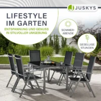 Set mobilier grădină cu masă și șase scaune