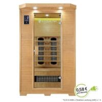 Cabină cu infraroșu Oslo cu încălzitoare ceramice | Juskys | Încălzitoare ceramice 120x100cm 190cm 2 persoane