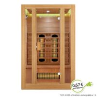 Saună cu infraroșu Nyborg S120V | Juskys | 120x105cm 190cm Tehnologie duală 2 persoane