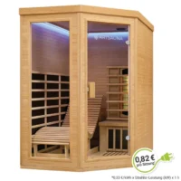 Saună cu infraroșu Kolding | Juskys | 130x190cm Sistem dublu de încălzire 190cm pentru 2 persoane