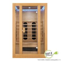Saună cu infraroșu Nyborg S120K | Juskys | 120x105cm 190cm Tehnologie duală 2 persoane