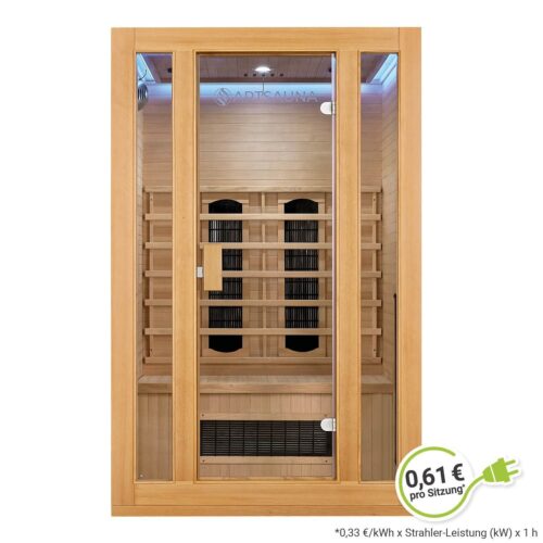 Saună cu infraroșu Nyborg S120K | Juskys | 120x105cm 190cm Tehnologie duală 2 persoane