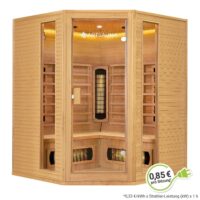 Saună cu infraroșu Nyborg E150V | Juskys | 150x150cm 190cm Tehnologie duală 4 persoane