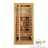 Saună cu infraroșu Nyborg S90V | Juskys | 90x90cm 190cm Tehnologie duală 1 persoană