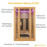 Cabană cu infraroșu Nyborg S120K pentru două persoane