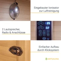 Funcții moderne pentru saună cu ionizator și panou control