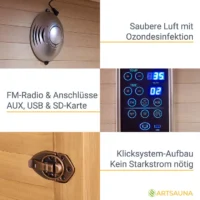 Panou control și sistem ozon pentru saună