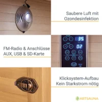 Panou control și accesorii moderne pentru saună