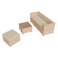 Set mobilier grădină din ratan cu canapea