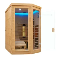 Saună cu infraroșu Kolding | Juskys | 130x190cm Sistem dublu de încălzire 190cm pentru 2 persoane