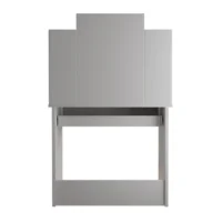 Masă de toaletă Zoey | Juskys | Iluminare LED | Masă de toaletă albă cu oglindă mare și mult spațiu de depozitare