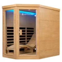 Saună cu infraroșu Kolding | Juskys | 130x190cm Sistem dublu de încălzire 190cm pentru 2 persoane