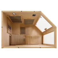 Saună cu infraroșu Kolding | Juskys | 130x190cm Sistem dublu de încălzire 190cm pentru 2 persoane