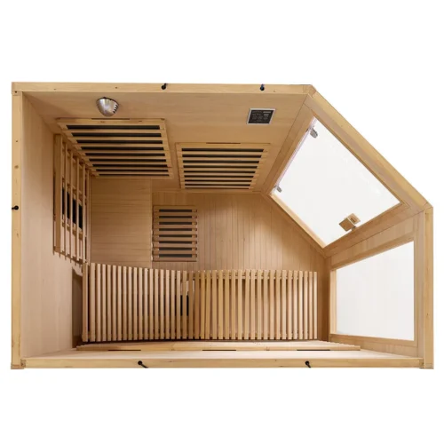 Saună cu infraroșu Kolding | Juskys | 130x190cm Sistem dublu de încălzire 190cm pentru 2 persoane
